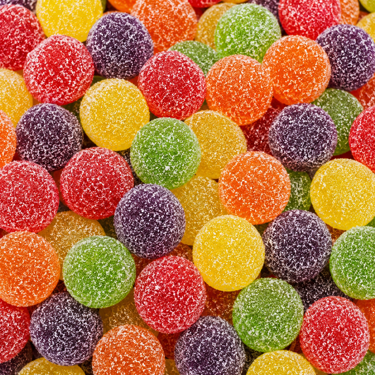 Color dots with sugar